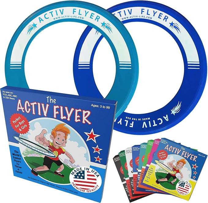 Activ Life Kid's Flying Rings [2 Pack] Fly Straight & Don’t Hurt - 80% Lighter Than Standard Fl... | Amazon (US)