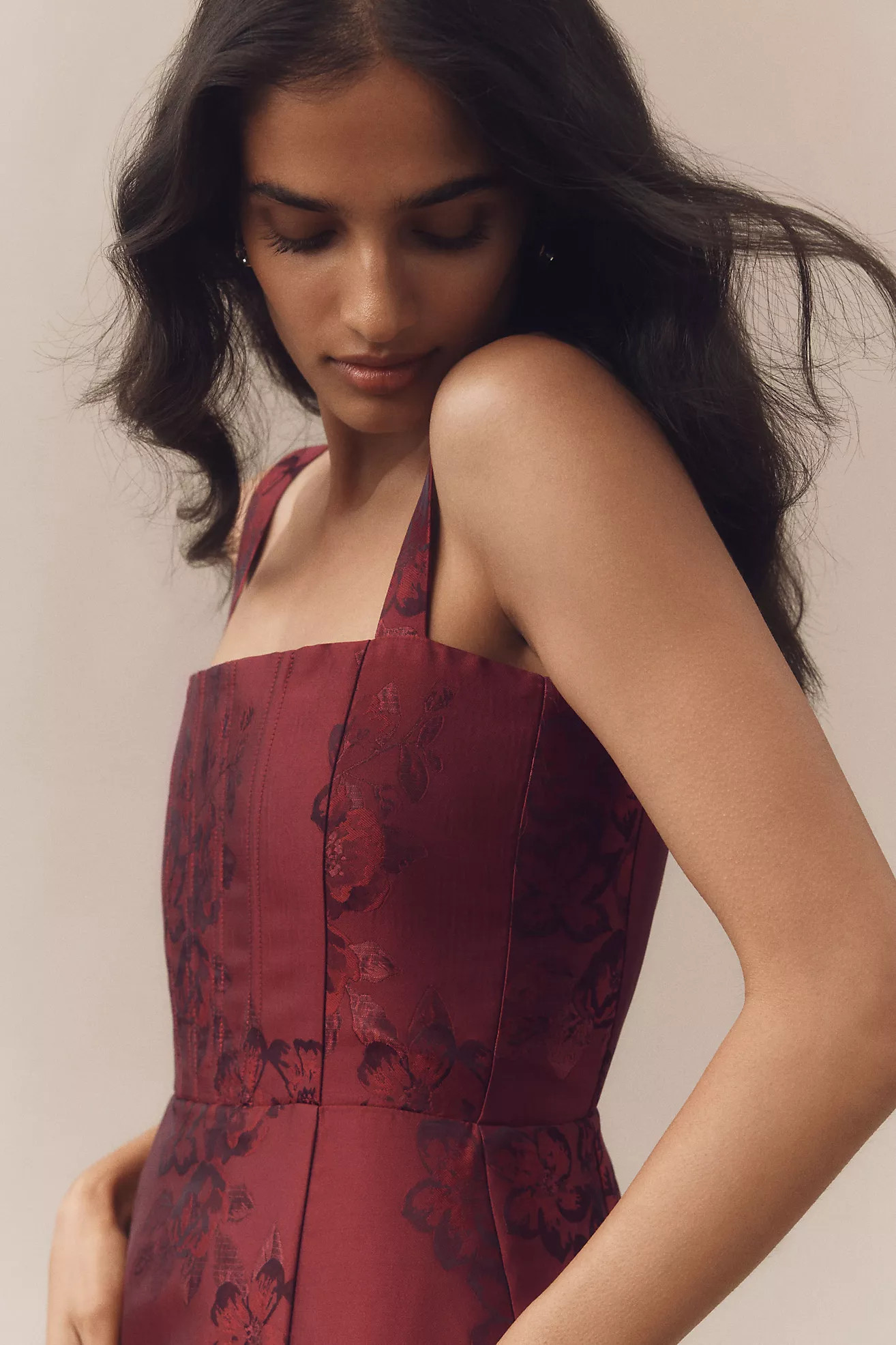 V. Chapman Kimmy Square-Neck A-Line Mini Dress | Anthropologie (US)