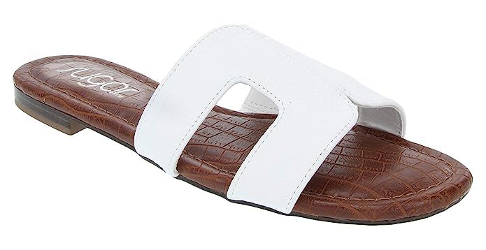 Sugar Women's Outing H Band Sandals with Faux Crocodile Footbed and Studs | Amazon (US)