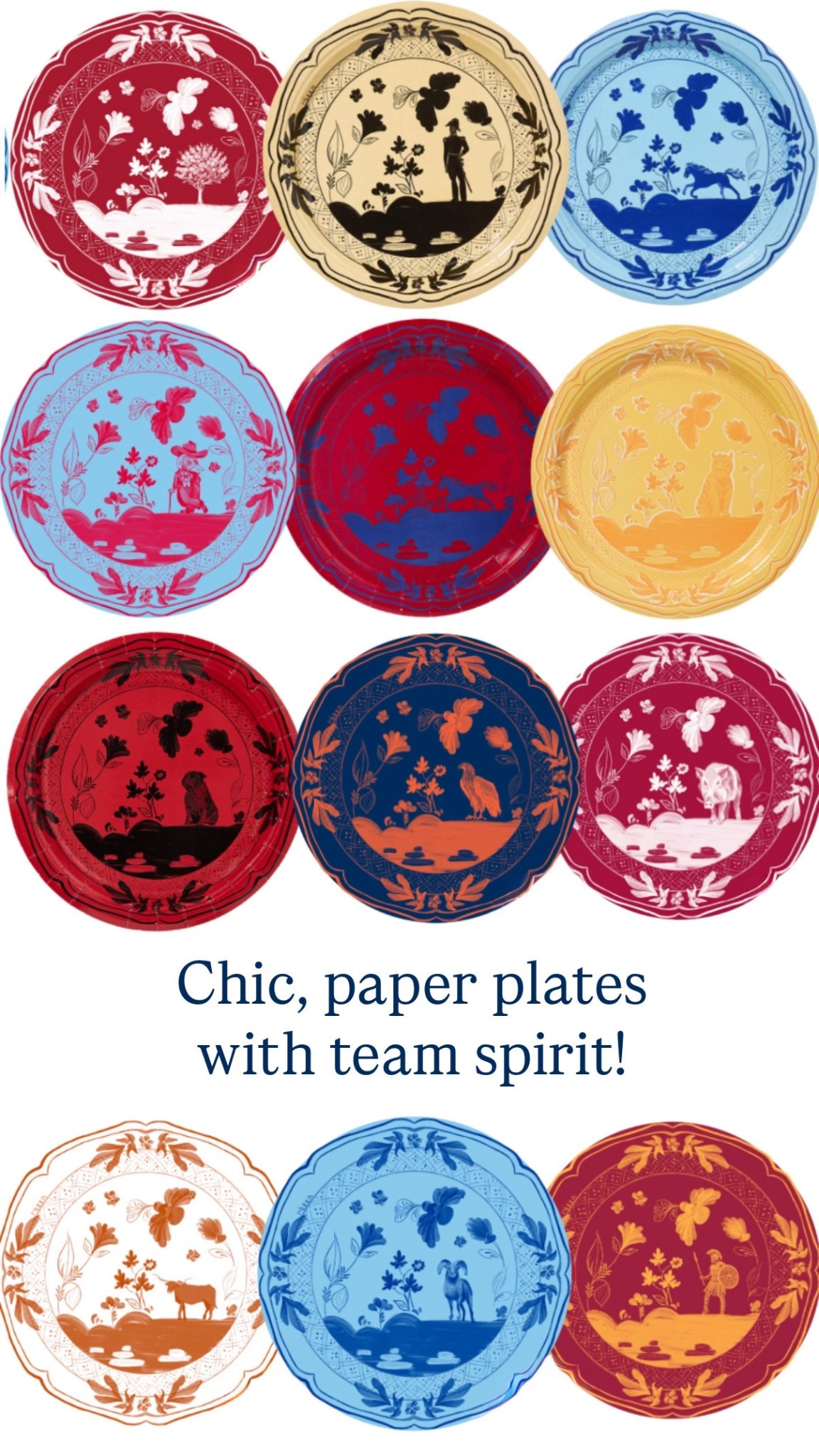 College team paper plates, high end, luxury and chic. 

#LTKSeasonal #LTKHome #LTKGiftGuide