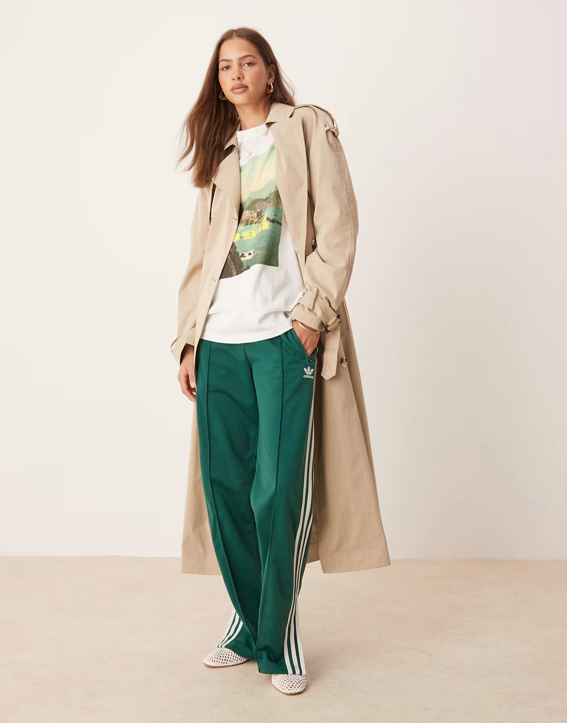 adidas Originals Firebird track pants in green | ASOS (Global)