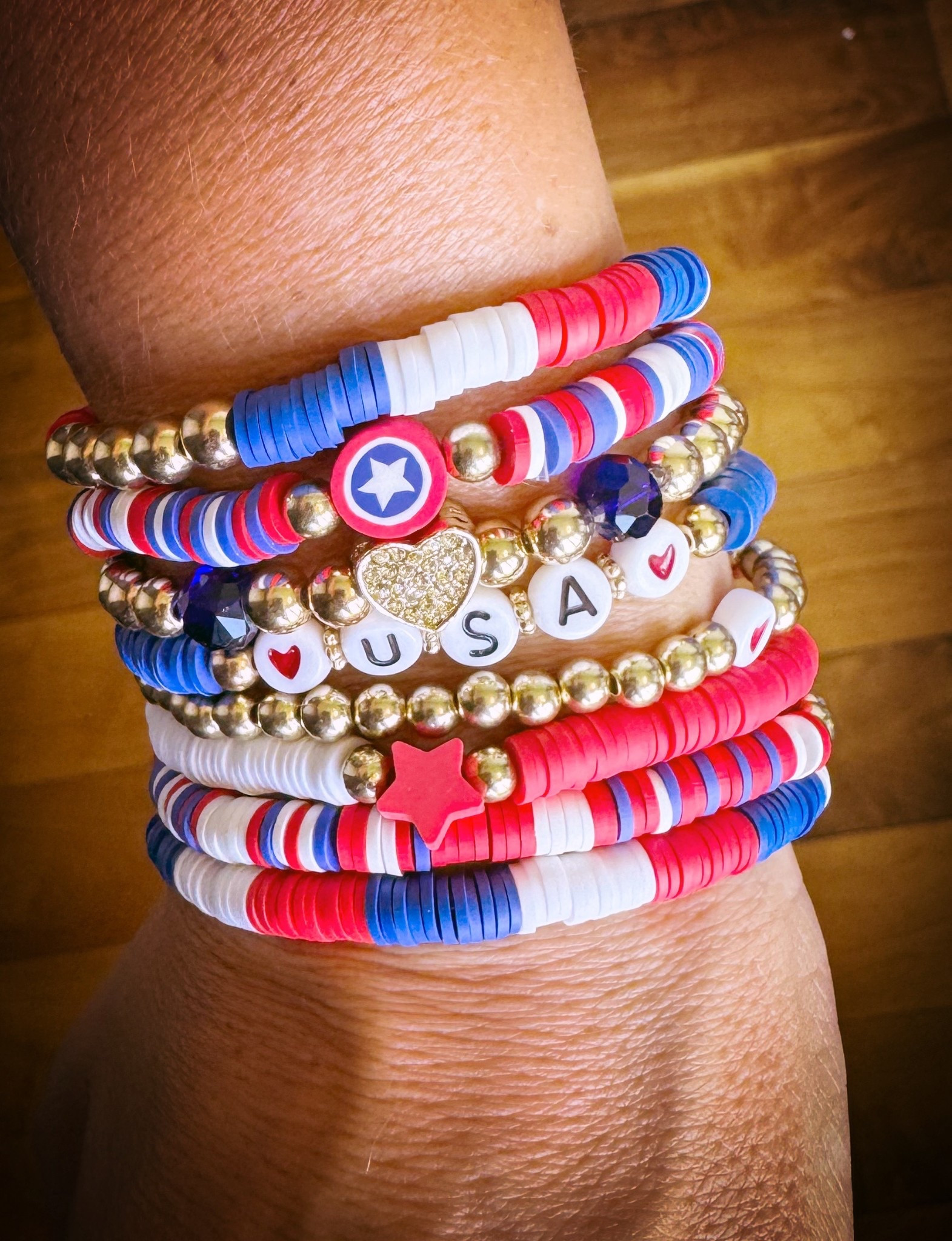 🇺🇸✨ Stack up the stars and stripes with these fun, festive bracelets! 