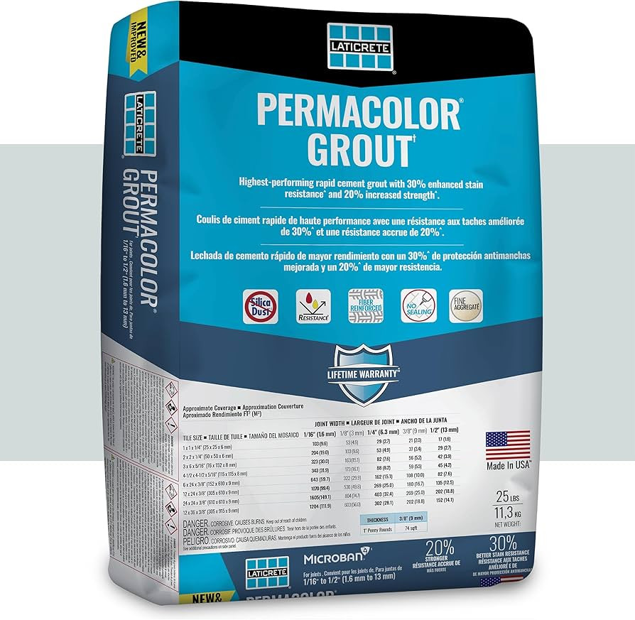 Laticrete PERMACOLOR Grout, Silver Shadow 25 lb. | Amazon (US)