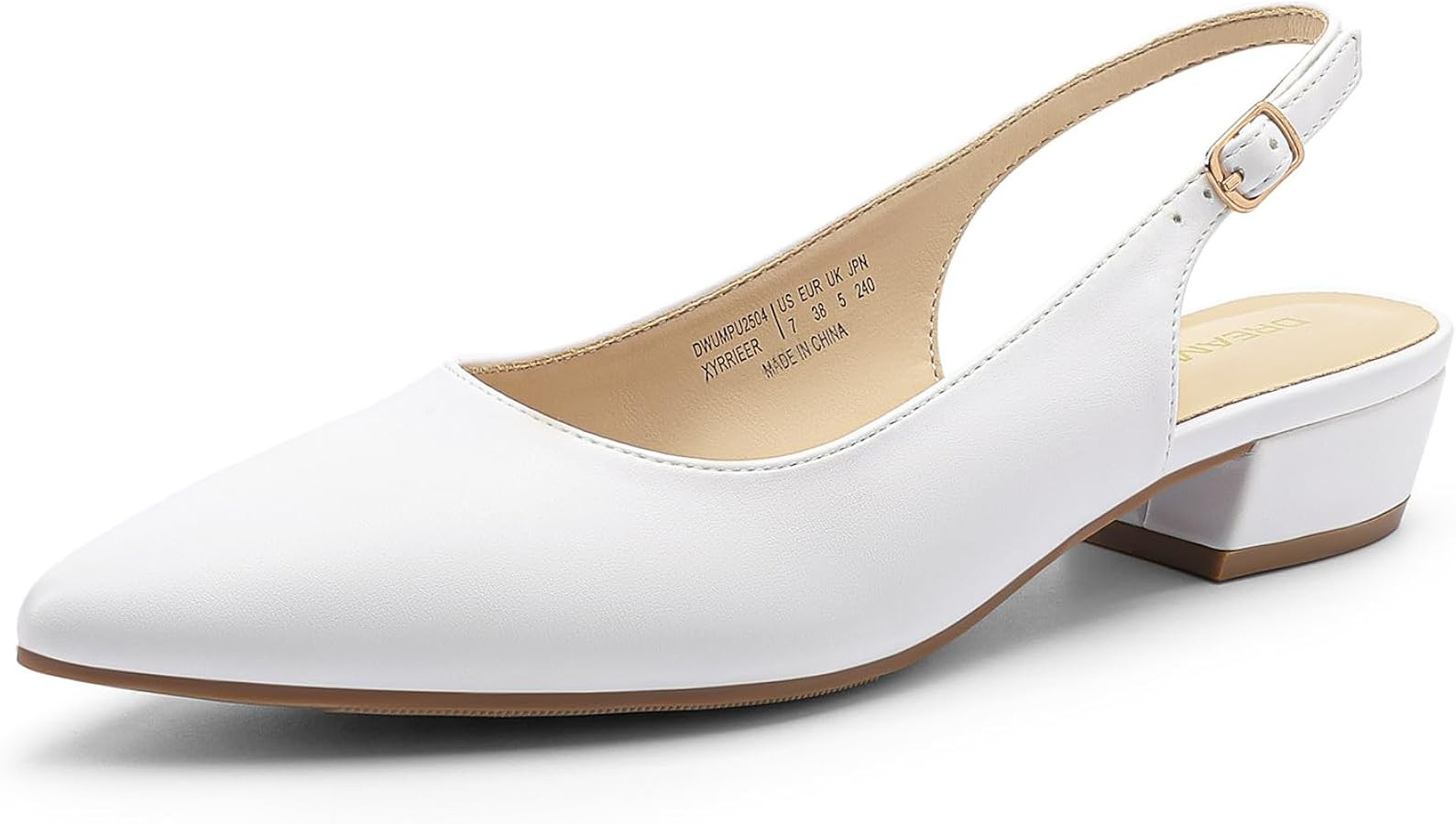 DREAM PAIRS Kitten Slingback Low Block Heels for Women Pointed Closed Toe Business Dress Shoes We... | Amazon (US)