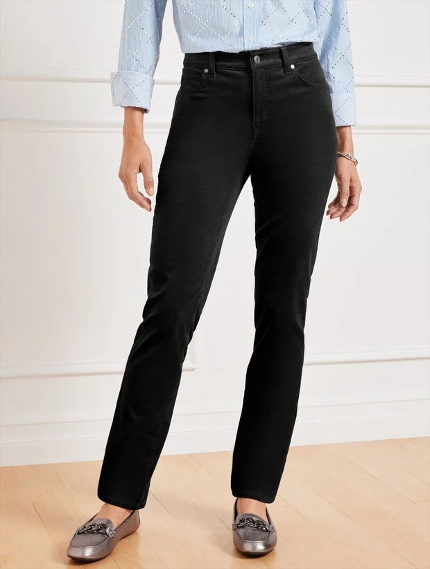 Stretch Corduroy Straight Leg Pants - Solids | Talbots