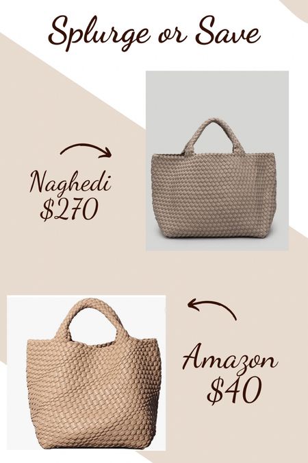 Splurge or save 
Woven bag 
tote bag 
Handbag 


#LTKsalealert #LTKstyletip #LTKtravel