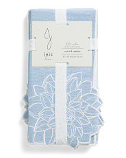 Set Of 4 Embroidered Flower Napkins | Marshalls