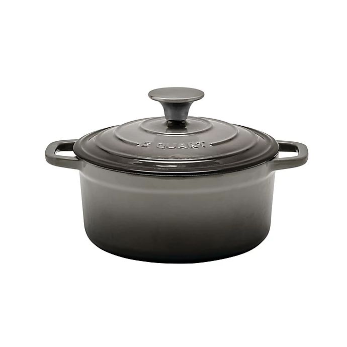 Artisanal Kitchen Supply® 2 qt. Enameled Cast Iron Dutch Oven in Grey | Bed Bath & Beyond