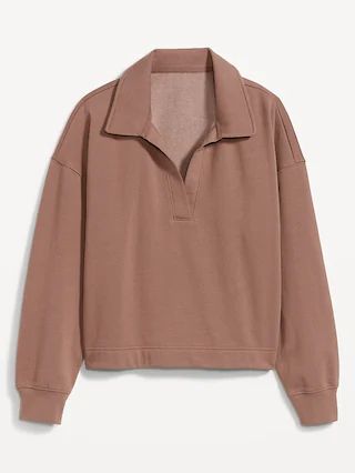 Slouchy Polo Pullover Sweatshirt for Women | Old Navy (US)