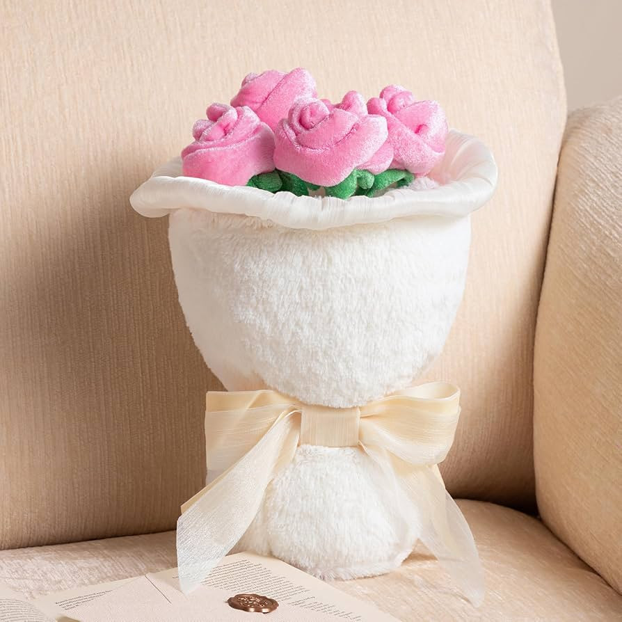 Phantoscope Valentine Pillows, Handcrafted Plush Rose Bouquet Shaped Pillow Valentines Day Decora... | Amazon (US)