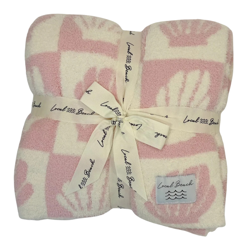 Shell Luxe Home Blanket Pink | Local Beach
