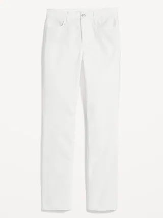 High-Waisted Wow Slim-Straight White Jeans for Women | Old Navy (US)
