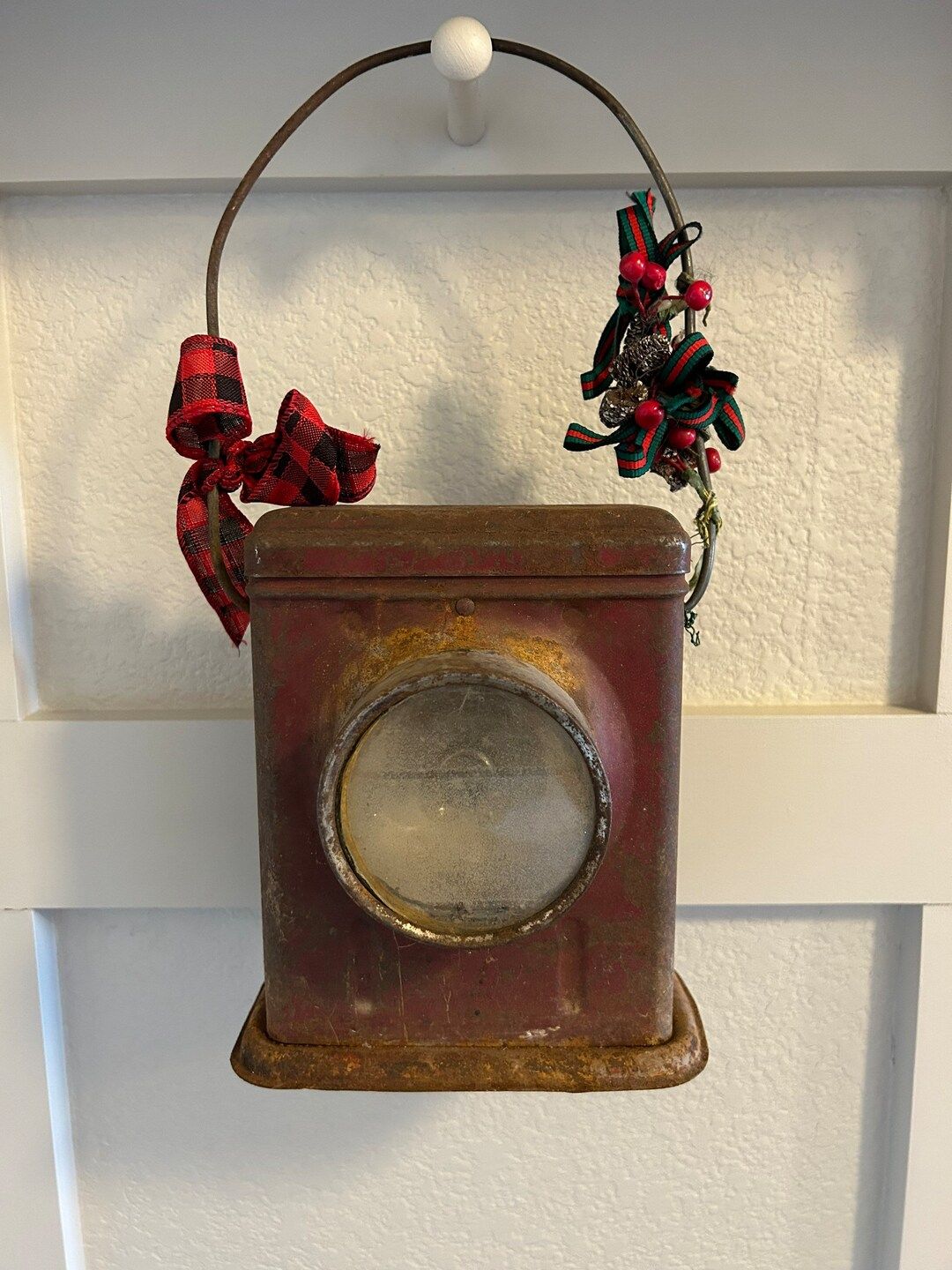 Vintage Christmas Lantern | Holiday Decor | Winter Decoration | Antique | Repurposed | Etsy (US)
