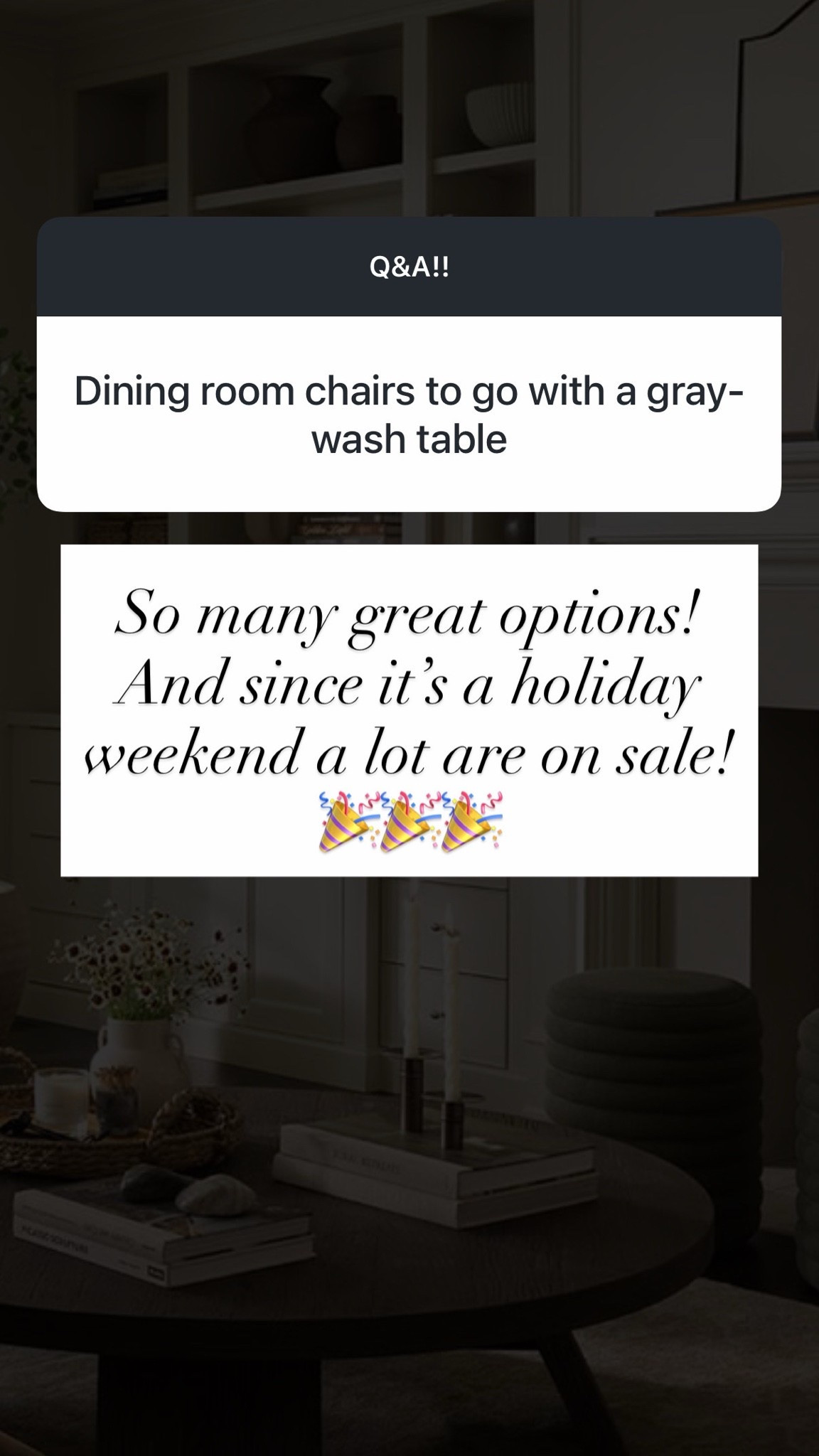 Dining chairs!