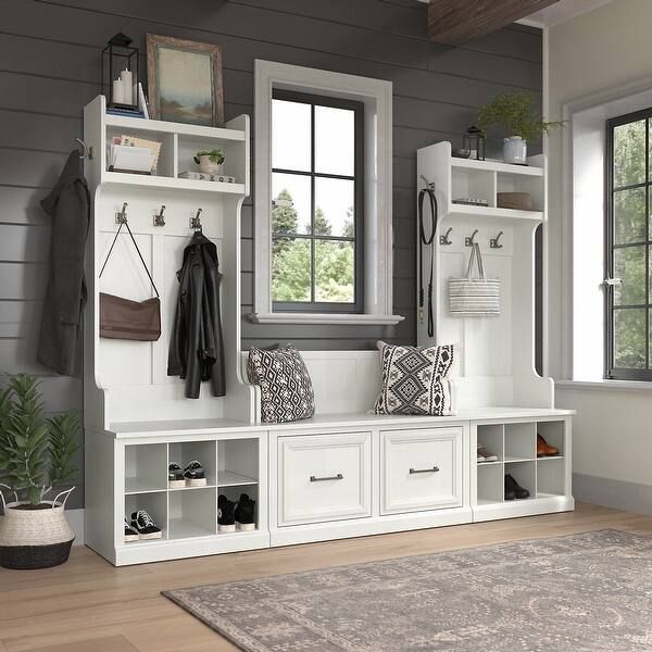 Woodland Entryway Storage Set by kathy ireland® Home/Bush Furniture - Overstock - 32931601 | Bed Bath & Beyond