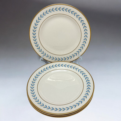 Set of 4 Syracuse China Old Ivory Sherwood Blue Laurel 8" SALAD PLATES USA | eBay US