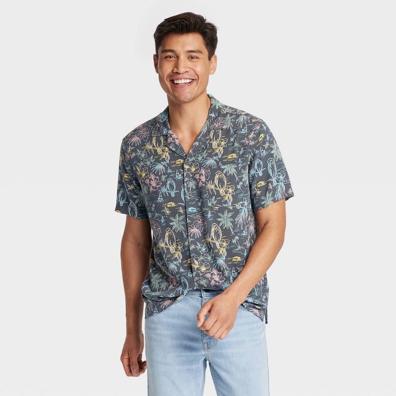 Men's Short Sleeve Button-Down Camp Shirt - Goodfellow & Co™ | Target