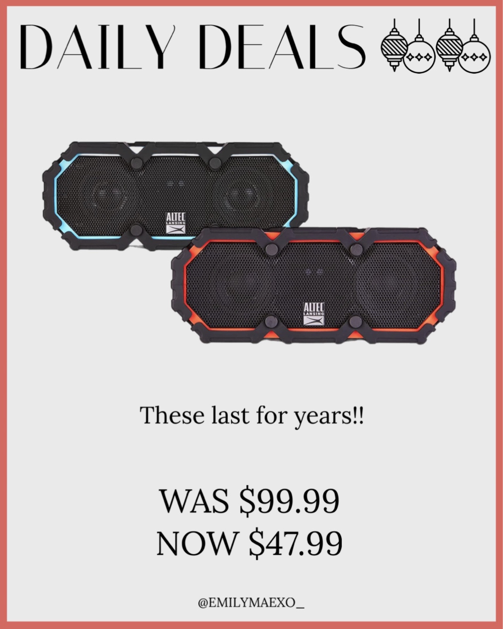 Daily deals, Amazon deals, Christmas gifts, gift ideas, Bluetooth speaker, life jacket speaker, gifts for him, gifts for her, gifts for dad 

#LTKSeasonal #LTKGiftGuide #LTKHoliday