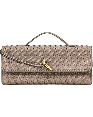 JYG Suede Woven Handbag for Women Trendy Evening Shoulder Bag Casual Clutch Purse Crossbody Satch... | Amazon (US)