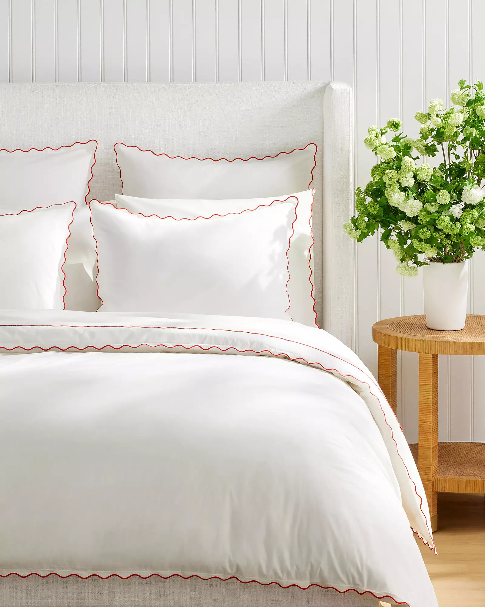Wave Percale Sham | Serena and Lily