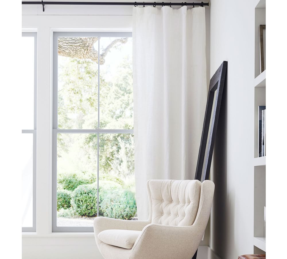 Emery Linen Blackout Curtain | Pottery Barn (US)