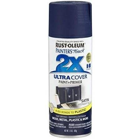 Rust-Oleum 249854 Painter's Touch 2X Ultra Cover, 12-Ounce, Satin Midnight Blue | Walmart (US)