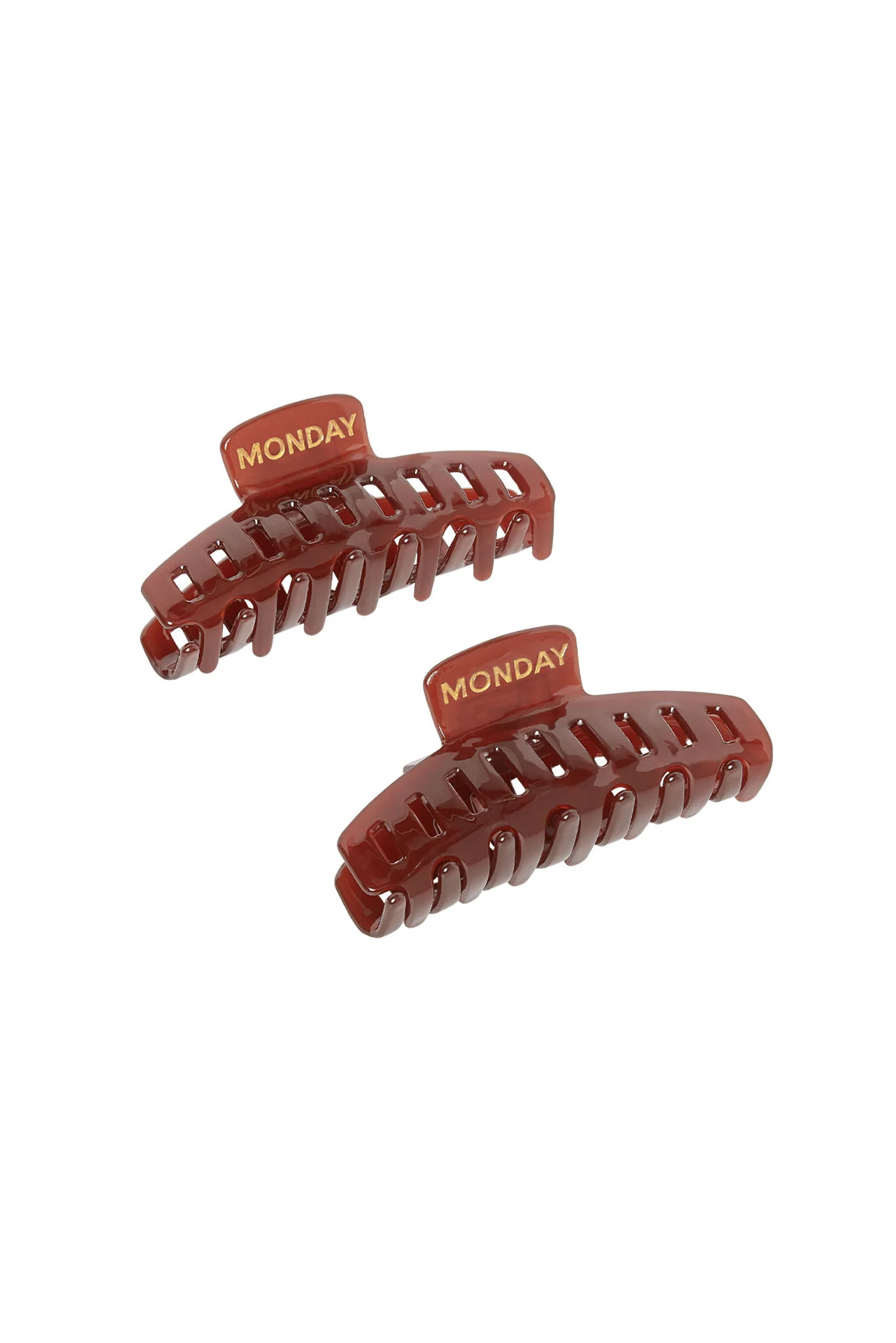 Staniel Cay Medium Hair Clip Set - Brown | Monday Swimwear