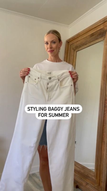 How to style baggy jeans for summer - I love the fresh, clean look of a white pair

 

#LTKSeasonal #LTKunder100 #LTKstyletip