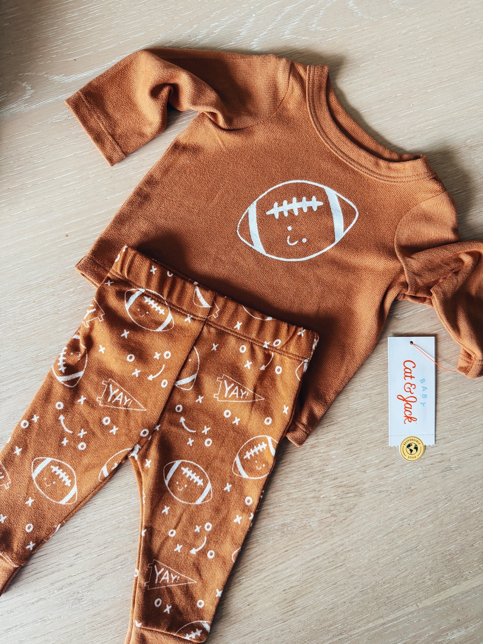 Getting Benny ready for football season! This cute little set from target is SO SOFT. Under $25. Baby boy clothes. Baby clothes. Football season. 

#LTKKids #LTKBaby #LTKBump