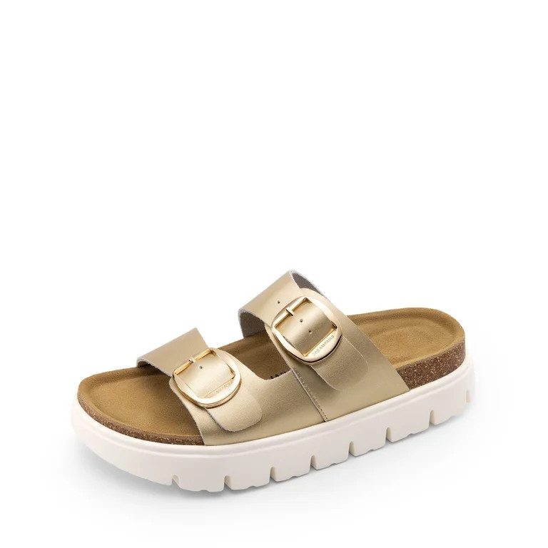 DREAM PAIRS Women's Platform Sandals Wedge Chunky Heel Slip-on Comfort Slides with Arch Support C... | Walmart (US)
