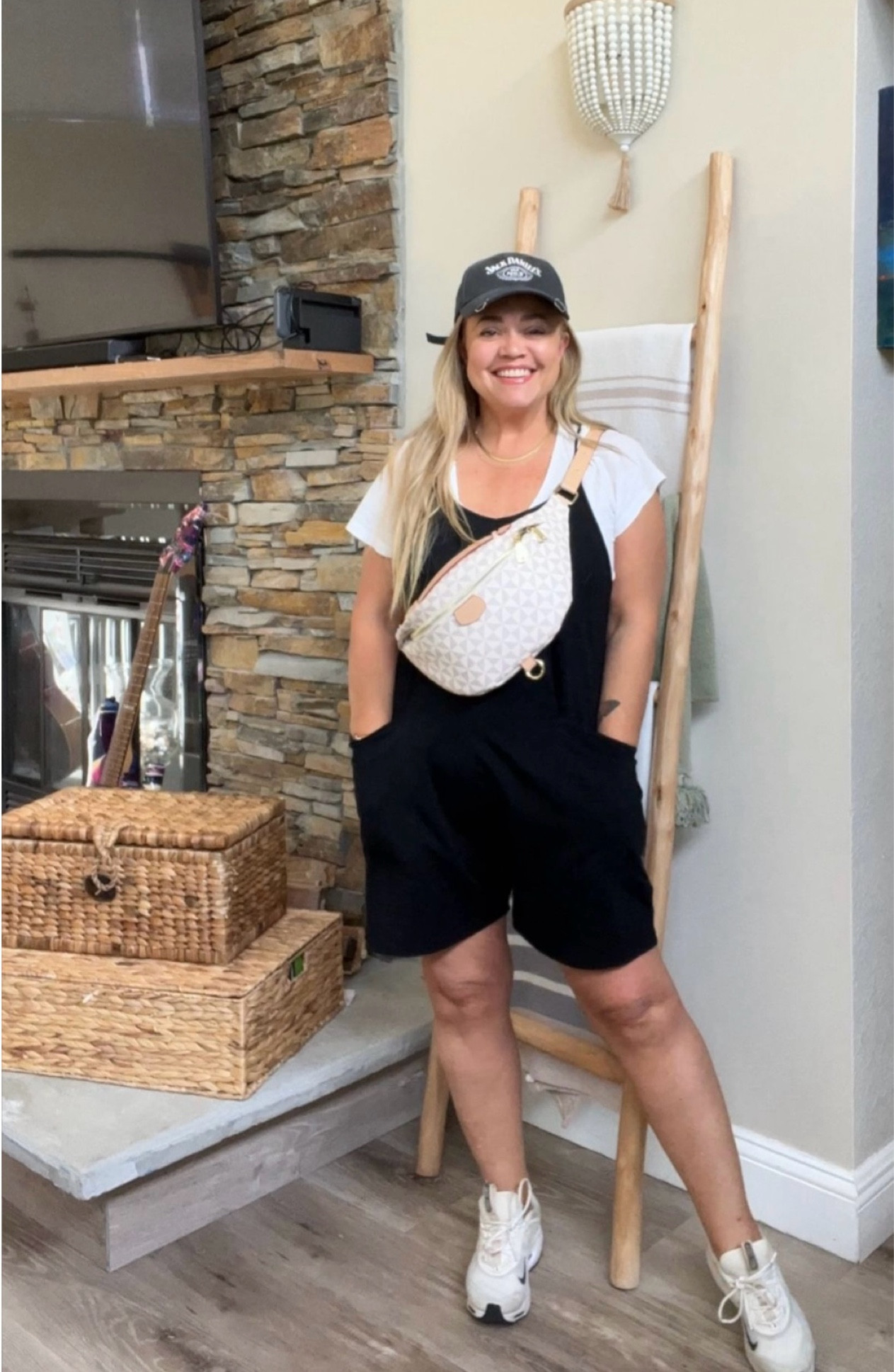 Back to school outfit - found this cute Loose Spaghetti Strap Shorts Jumpsuit with Pockets from an Amazon brand. It's an easy and fast outfit for that early drop-off or afternoon pick-up kids at school. I'm 5’3” and wearing size M #LTKSummerSales

#LTKSeasonal #LTKmidsize #LTKOver40 

#LTKFamily #LTKFindsUnder50 #LTKPlusSize