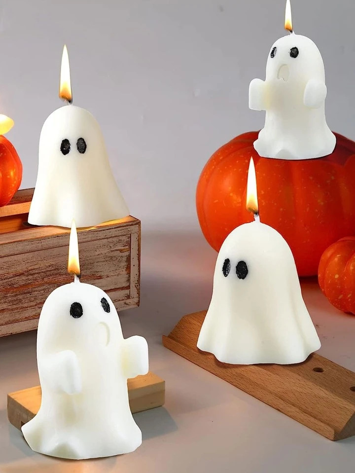 1pc Halloween Ghost Scented Candle, Smokeless Candle, Fragrance Favor | SHEIN