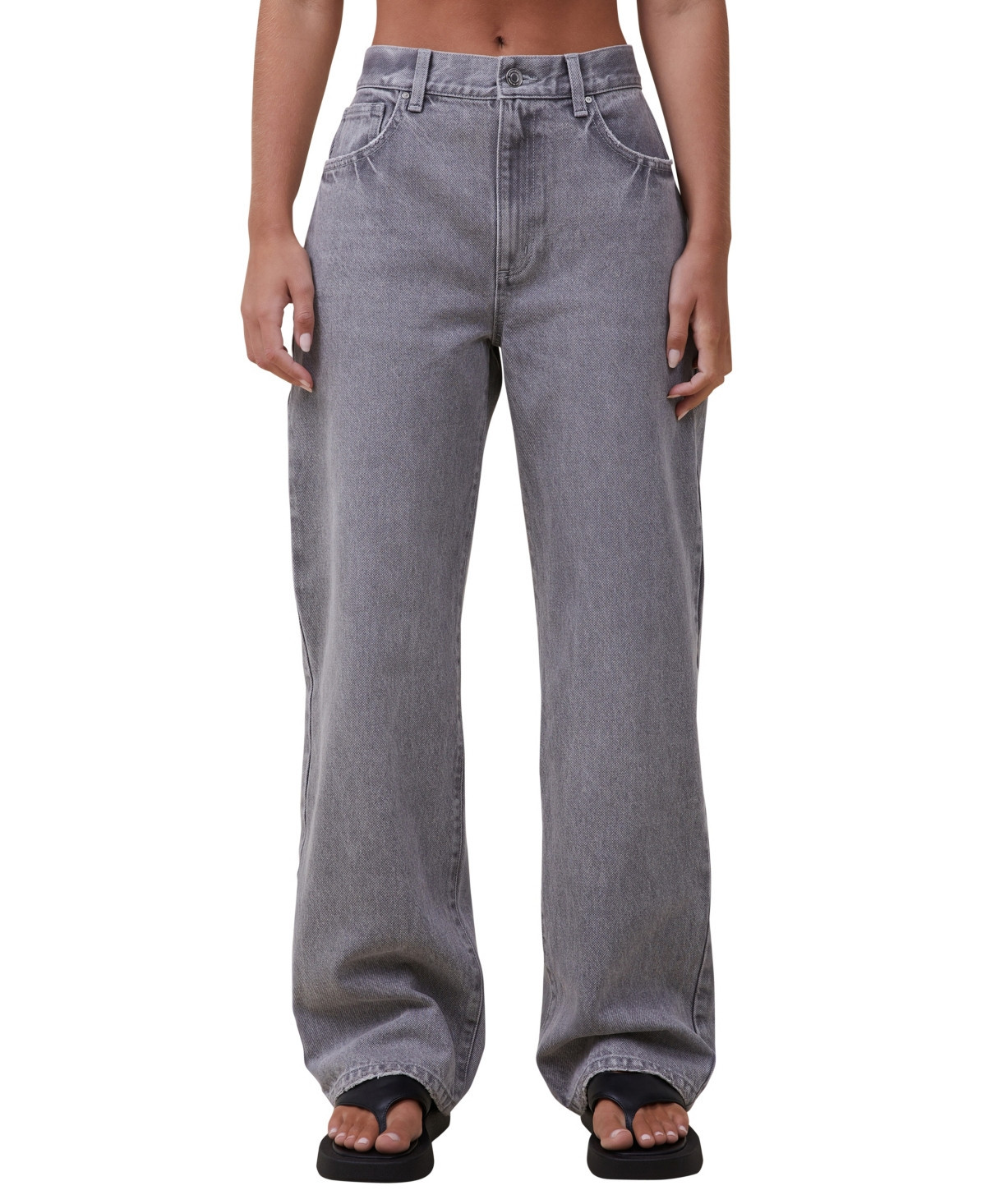 Cotton On Women's Loose Straight Jeans - Ash Gray | Macy's