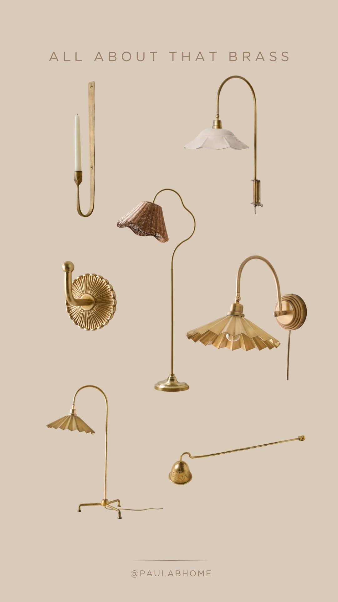 Loving all these pieces from Magnolia. Brass details, wall sconces, lamps, candle snuffer, brass hook  

#LTKHome #LTKU #LTKSaleAlert