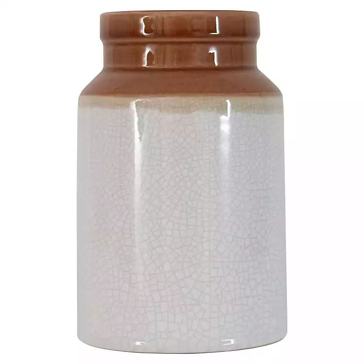 Caramel Crackle Glazed Decorative Vase, 8 in. | Kirkland's Home