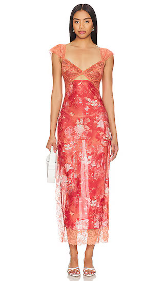 X Intimately FP Suddenly Fine Maxi Slip in Apricot Combo | Revolve Clothing (Global)