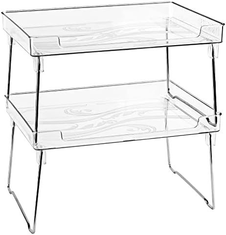 Sorbus Stackable Shelves for Cabinets & Countertop - Storage Shelf Organizer Stand Racks- Foldabl... | Amazon (US)