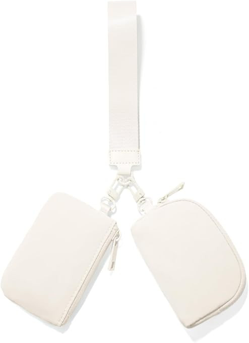 Viverte Mini Zip Around Wristlet Wallets for Women Small Portable Coin Purse Dual Pouch Keychain ... | Amazon (US)