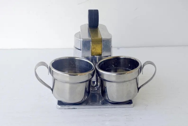BIALETTI,  Vintage ,double serving stovetop espresso pot,   Italian espresso douple dose,with two... | Etsy (US)