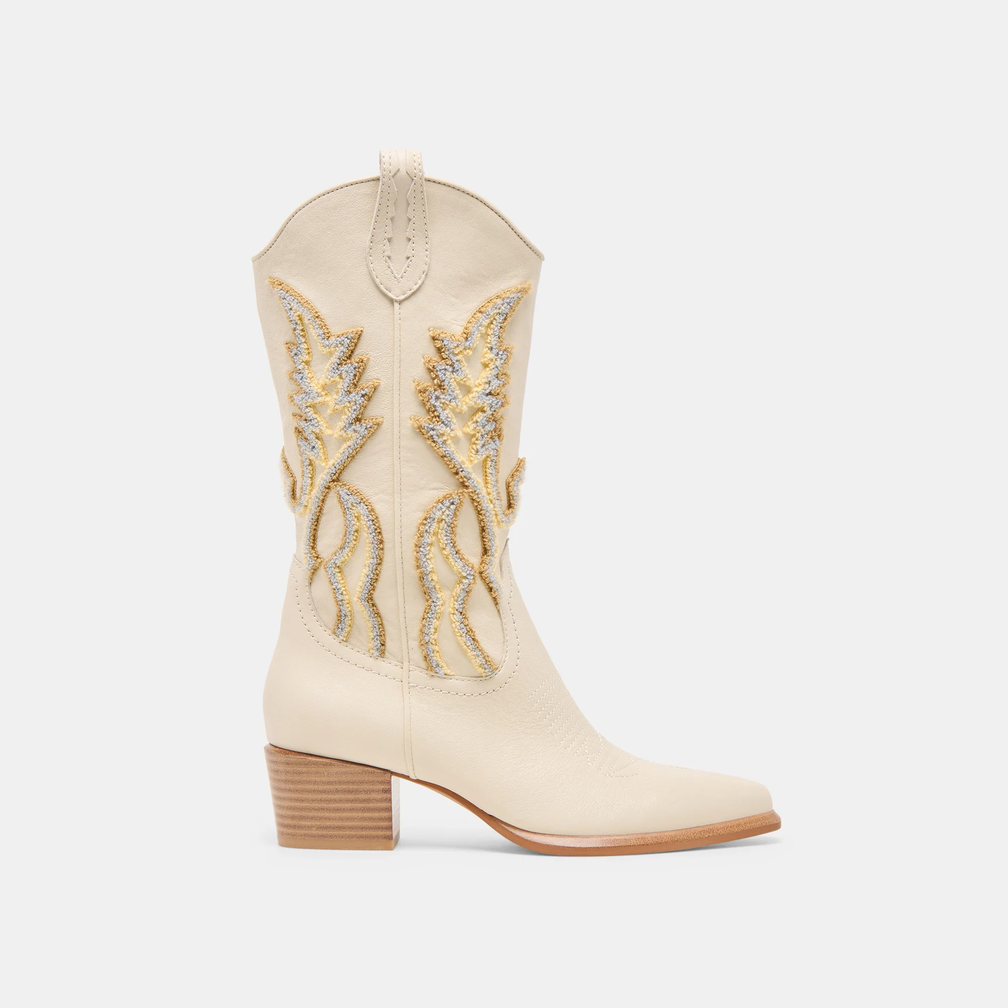 Vila Boots Ivory Leather | DolceVita.com
