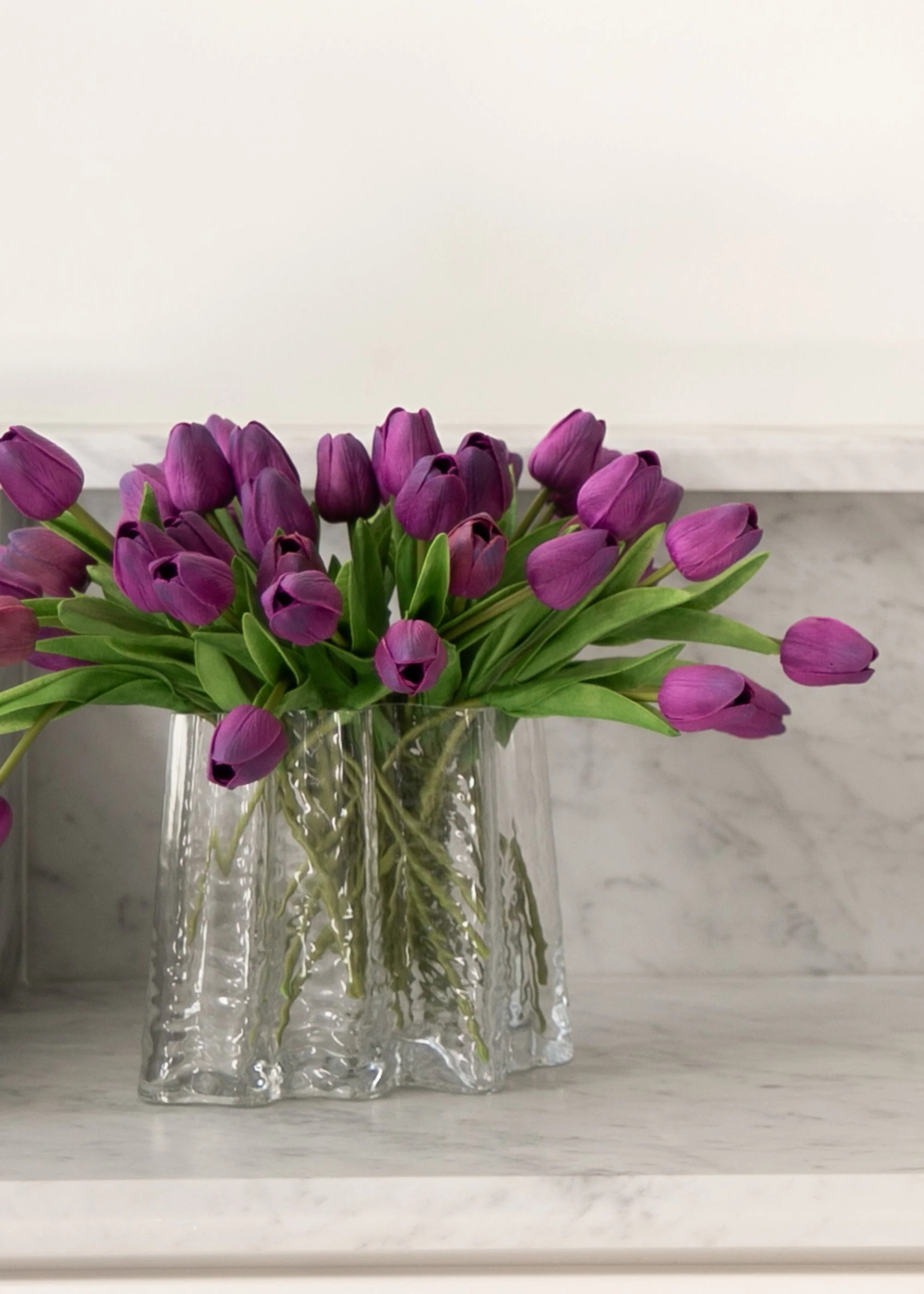 Purple Real Touch Faux Tulip Flower Bundle of 12 | House of Turnberry