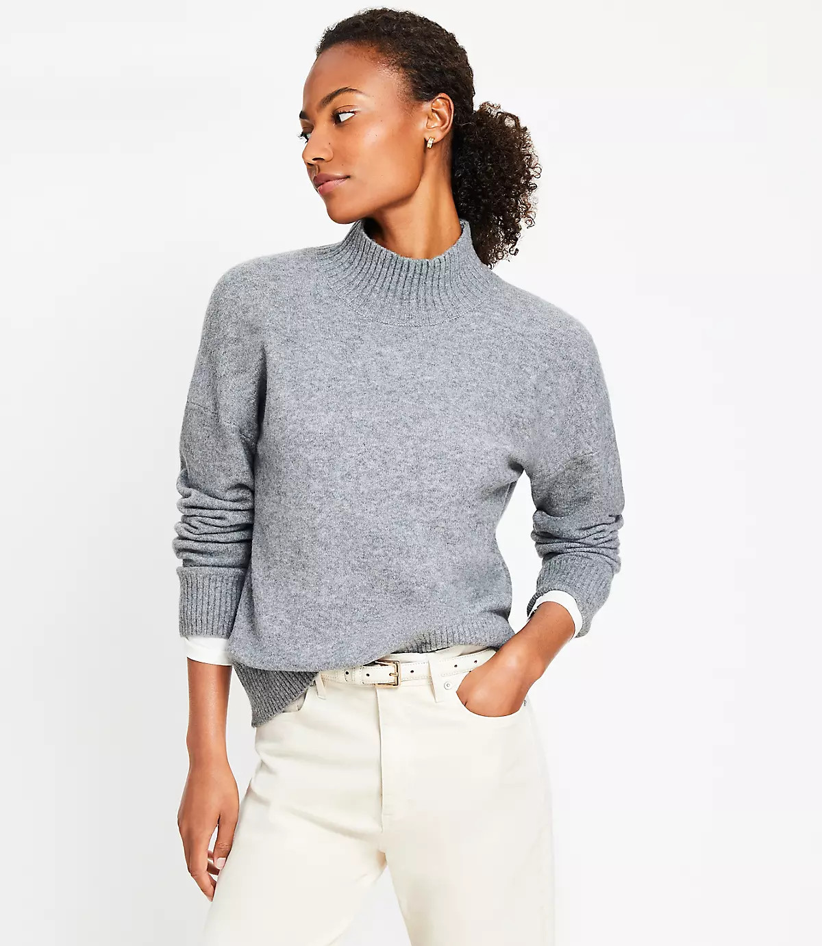 Modern Mock Neck Sweater | LOFT