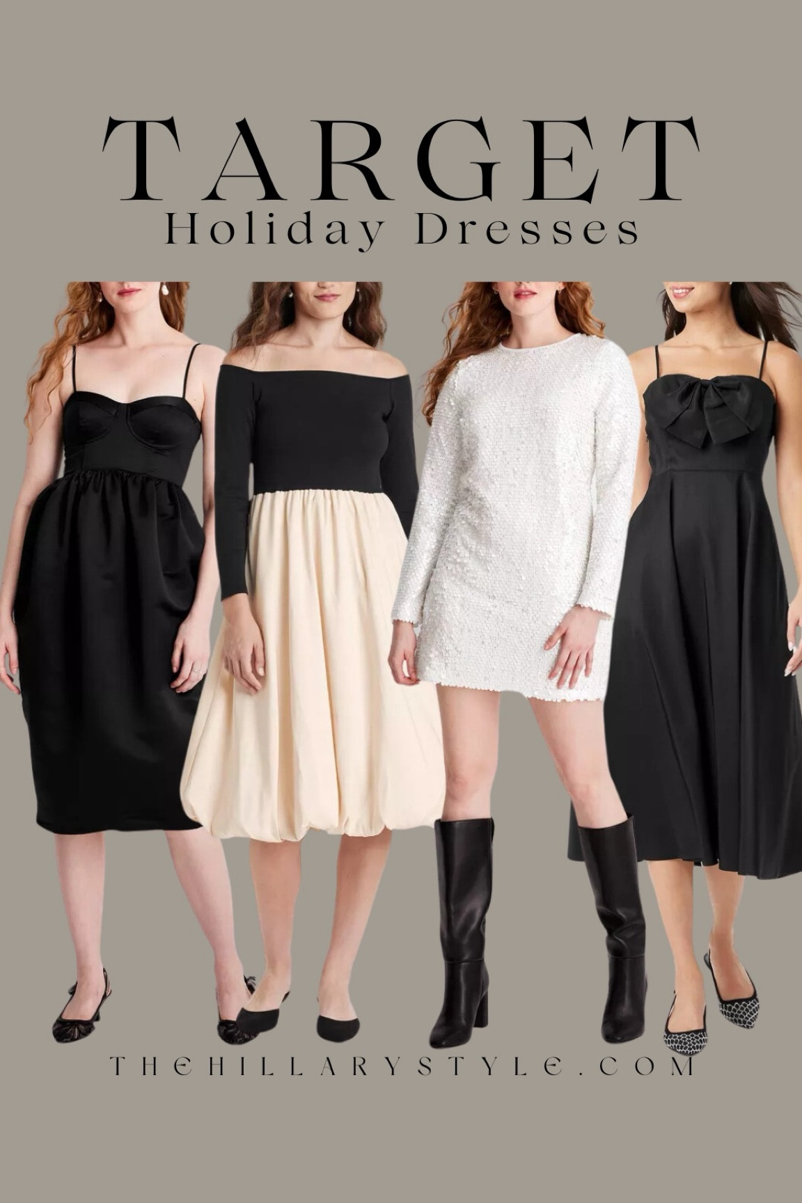 Target Holiday Dresses:
Affordable dresses for holiday parties. Bubble dress, bow dress, sequin dress, long-sleeve dress, midi dress, mini dress, little black dress. Christmas party dress, NYE party dress, event dress, party dress.

#LTKHoliday #LTKSeasonal #LTKParties