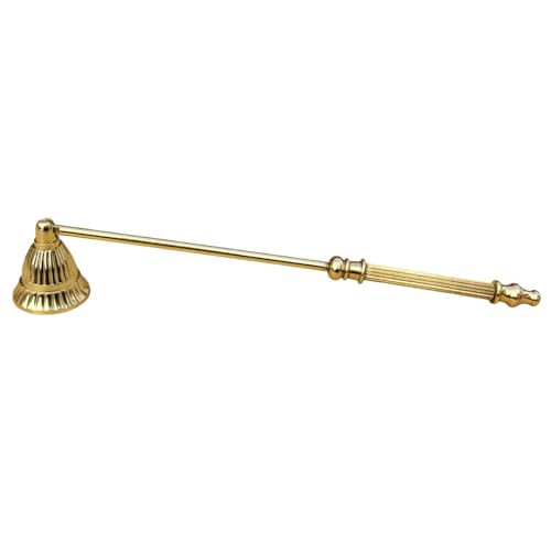 Living Ideas Handmade Solid Brass Candle Snuffer Cast Metal Gold Candle Snuffer Modern Design Candle Extinguisher with Long Handle, Gift for Candle Lovers Classic Look Gold Wick CandleSnuffer | Amazon (US)