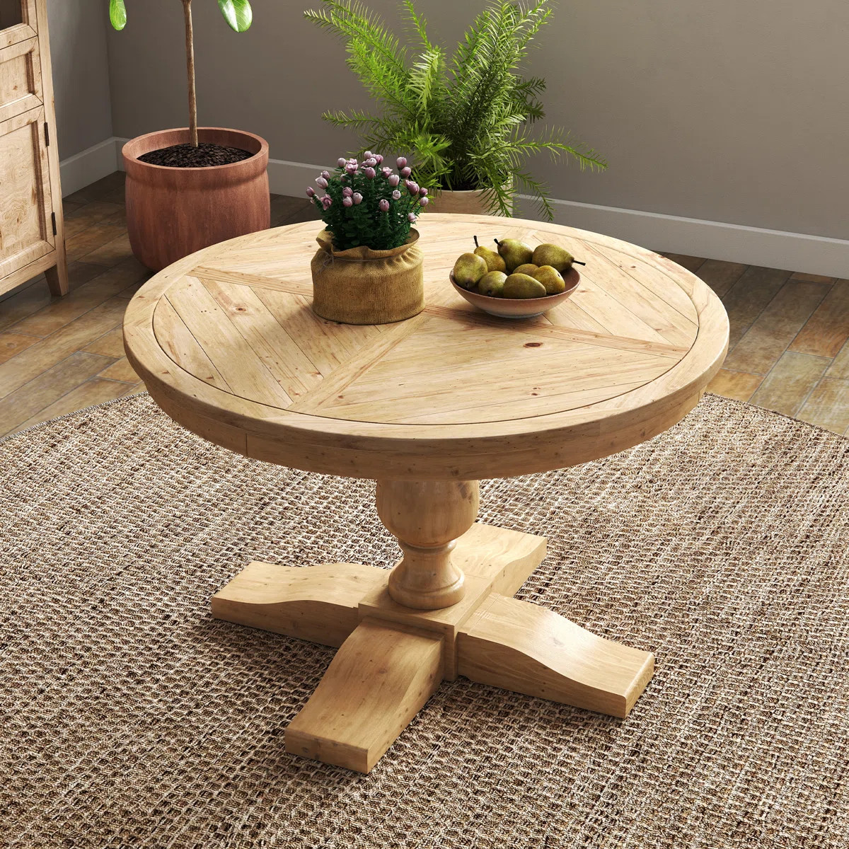Solid Wood Round Dining Table | Wayfair North America