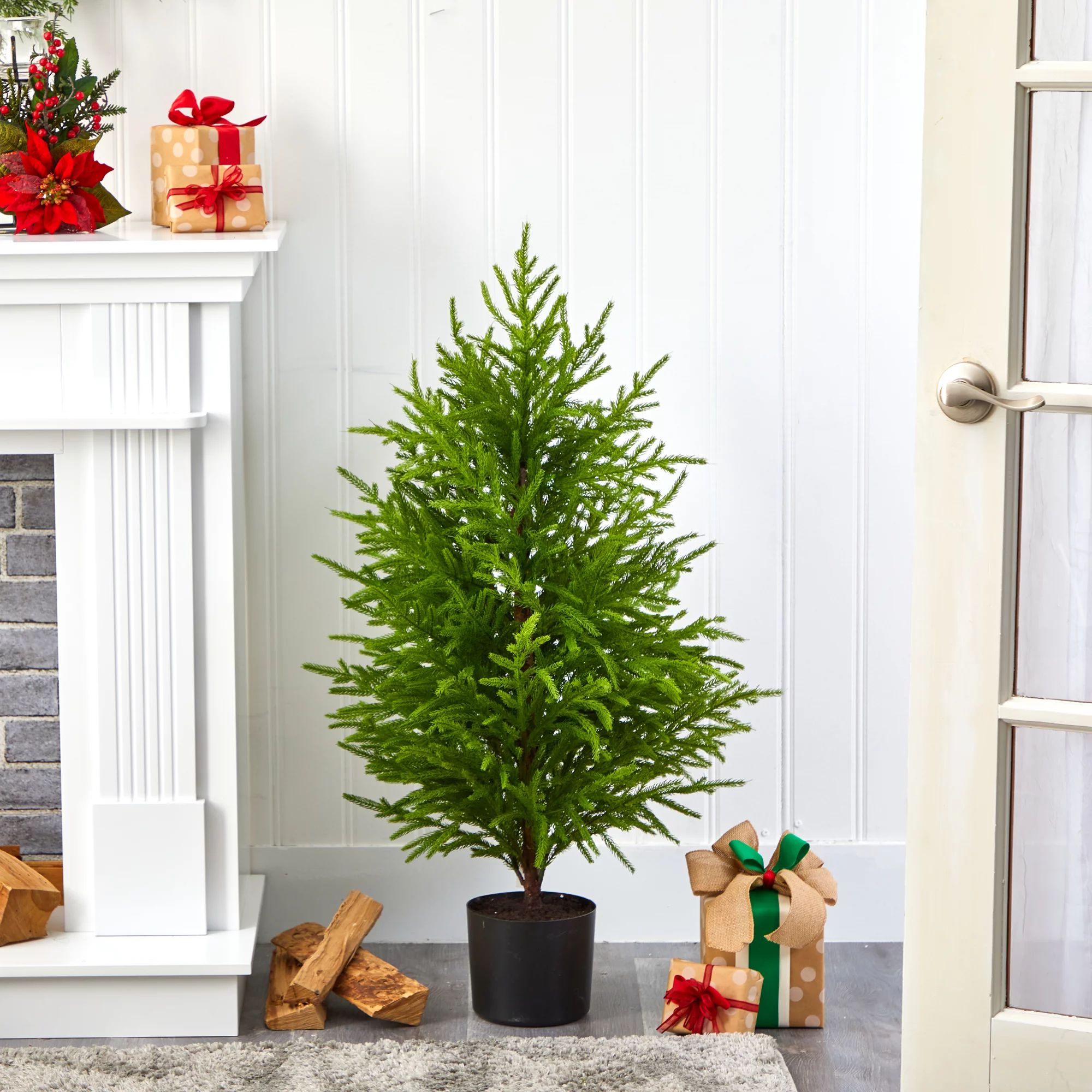 Nearly Natural 40in. Norfolk Island Pine Natural Look Artificial Tree, Green - Walmart.com | Walmart (US)