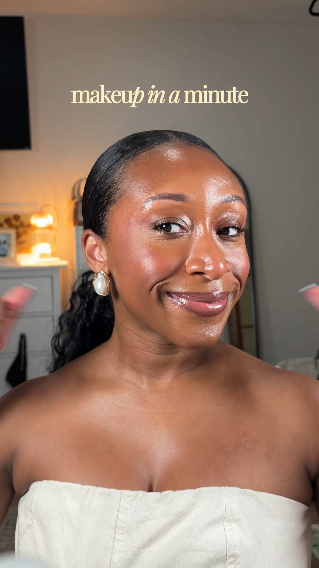 makeup in a minute!  ✨🤍

• milk makeup skin tint 
• Kosas creamy concealer 
• Danessa Myricks Beauty universal blurring balm 
• Charlotte Tilbury setting spray + lip cheat liner 
• ONE SIZE BEAUTY setting spray 
• Juvia’s Place creamy bronzer
• Laura Mercier setting powder • Rare Beauty and e.l.f. Cosmetics liquid blush
• Pat McGrath Labs powder blush
• Maybelline NY lifter gloss 
• NARS Cosmetics the multiple 

(Black girl makeup, natural makeup, clean girl makeup)

#LTKgrwm #LTKBeauty