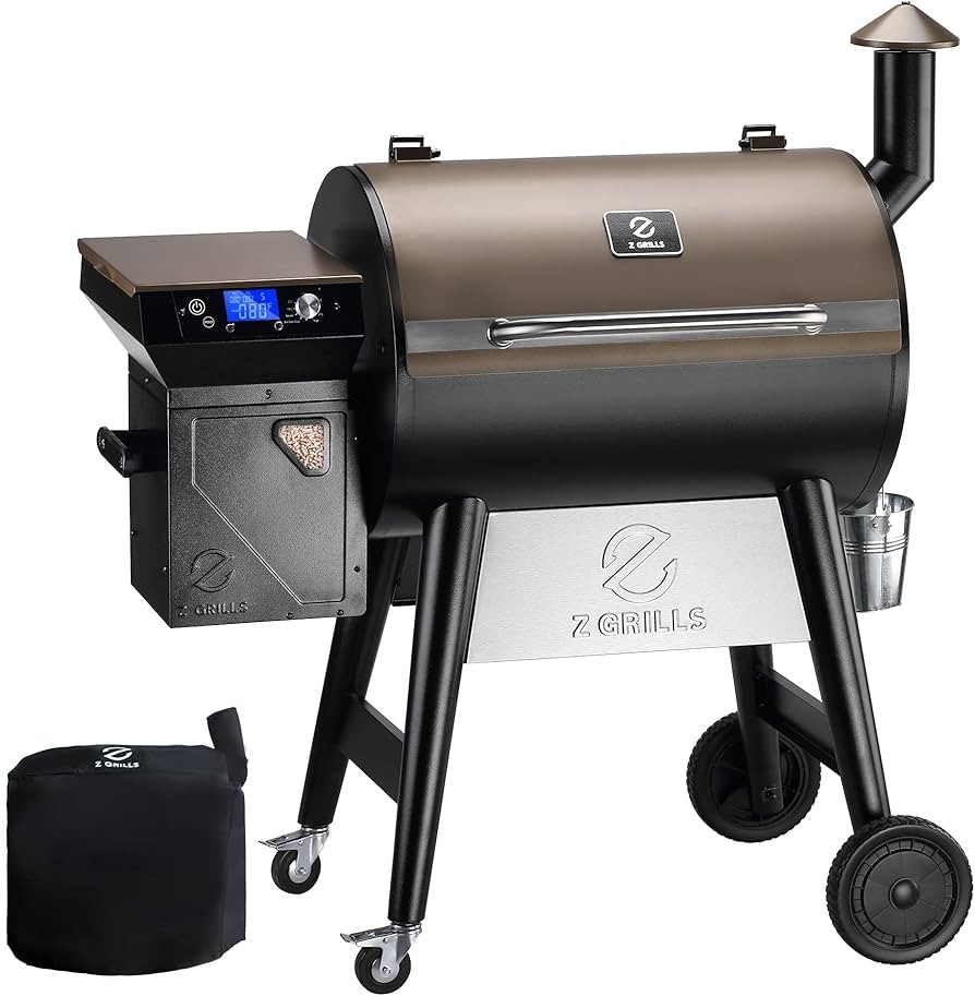Z GRILLS Wood Pellet Grill Smoker with PID 2.1 Controller, 697 Cooking Area, Meat Probes, Rain Co... | Amazon (US)