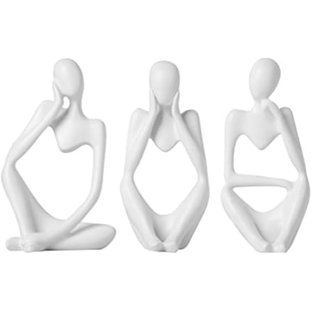 Ozzptuu Abstract Sculpture The Thinker Statue Resin Statues for Home Decor Modern Home Office Deskto | Amazon (US)