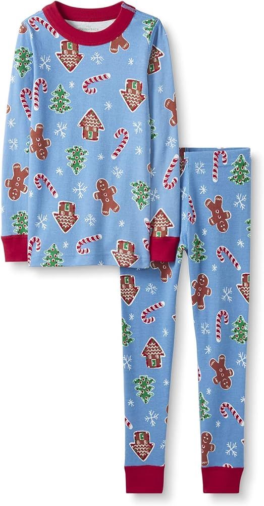Moon and Back by Hanna Andersson Kids' Organic Holiday Family Matching 2 Piece Pajama Set | Amazon (US)